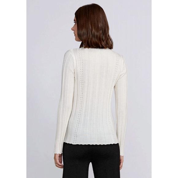 NEW KNITSS opal mock neck sweater in off white - Picture 7 of 7